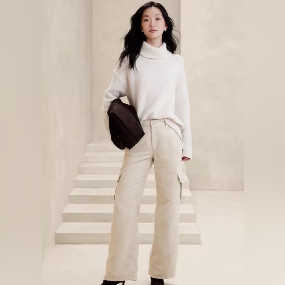 Banana Republic Vegan Suede Cargo Pants